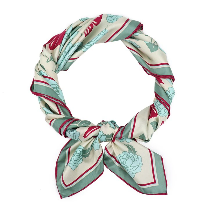 Green Floral Scarf